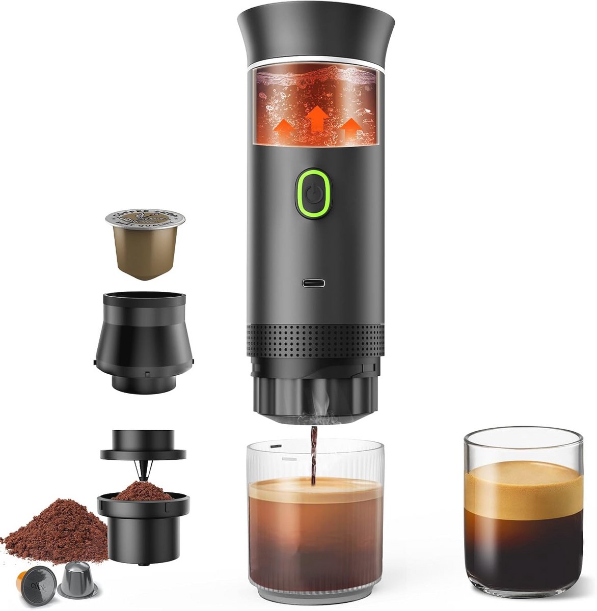 Draagbare Koffiezetapparaat voor Reizen - Mini Auto Espresso Maker