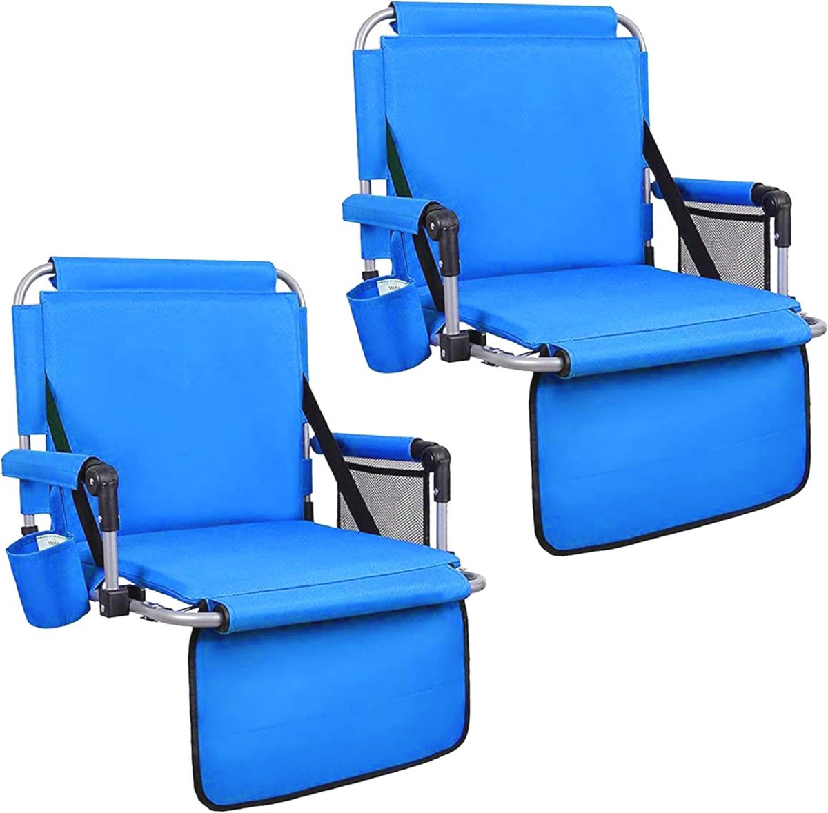 Opvouwbare Stadionstoelen met Rugsteun en Kussen - 2 Stuks - Draagbare Stoelen voor Sport en Evenementen