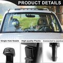 Buse Lave-glace Pour Kia Sorento 2003-2009, Hyundai Santa Fe - 2 Pièces Noir ABS - Remplacement Direct