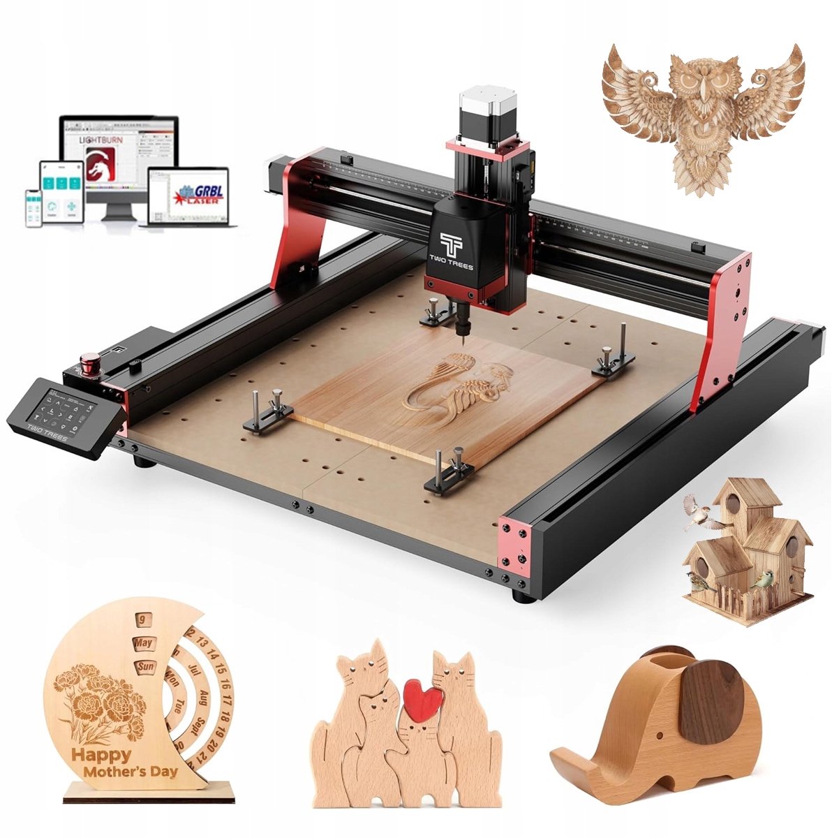 TwoTrees TTC 450 Pro CNC & Lasergraveermachine – 460x460x80mm Werkgebied – Aluminium Frame – Hoge Precisie
