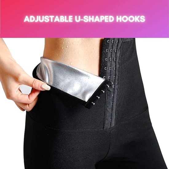 Sauna Zweetbroek Leggings Saunabroek Saunapak Shapewear Broek Boksen Trainingspak Taille Trainer Shaper Sweatsuit Oefening Fitness Gym Vrouwen , maat XL — afbeelding 2