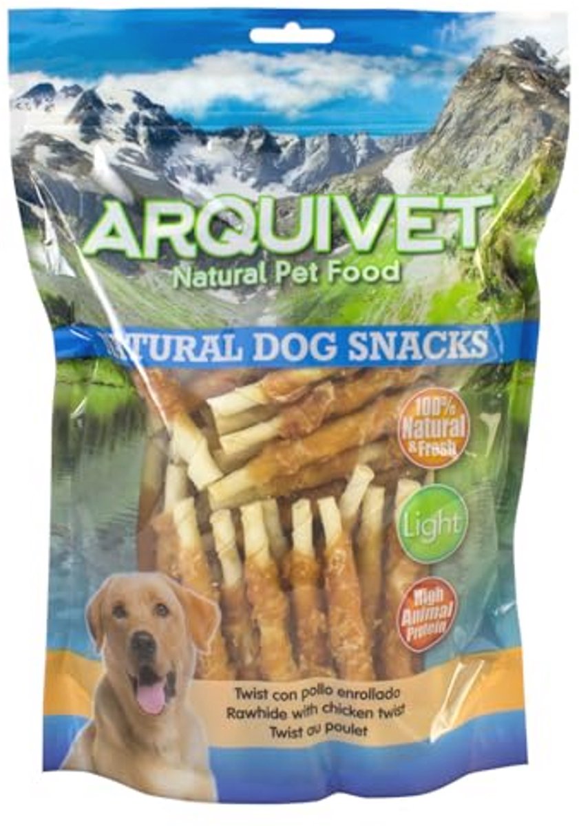 Natuurlijke Hondensnacks Twist met opgerolde Kip - Lekkernijen voor Honden 13 cm - 1 kg