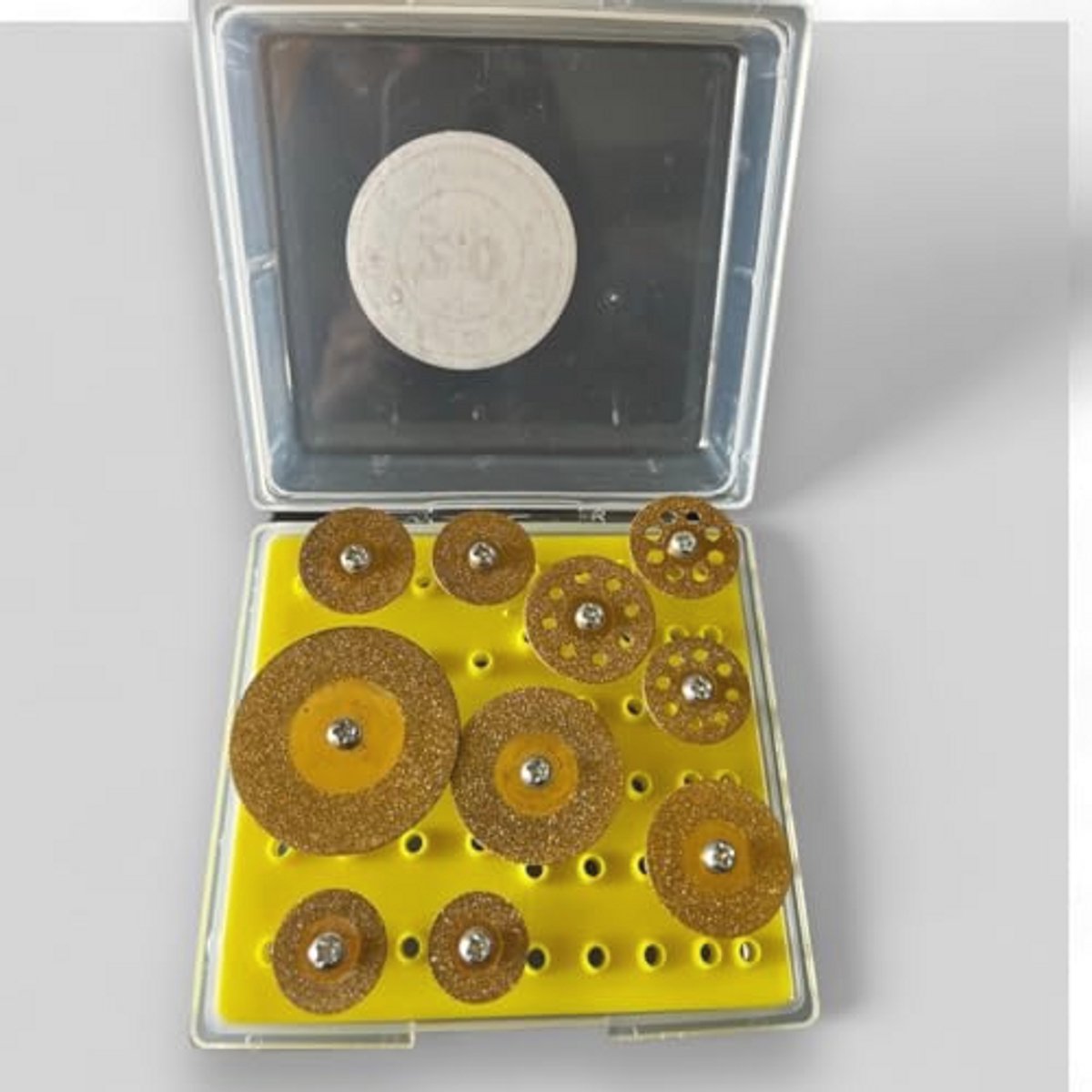 Set van 10 mini-diamantschijven voor tegels en keramiek - Precisie snijden en compacte opbergdoos