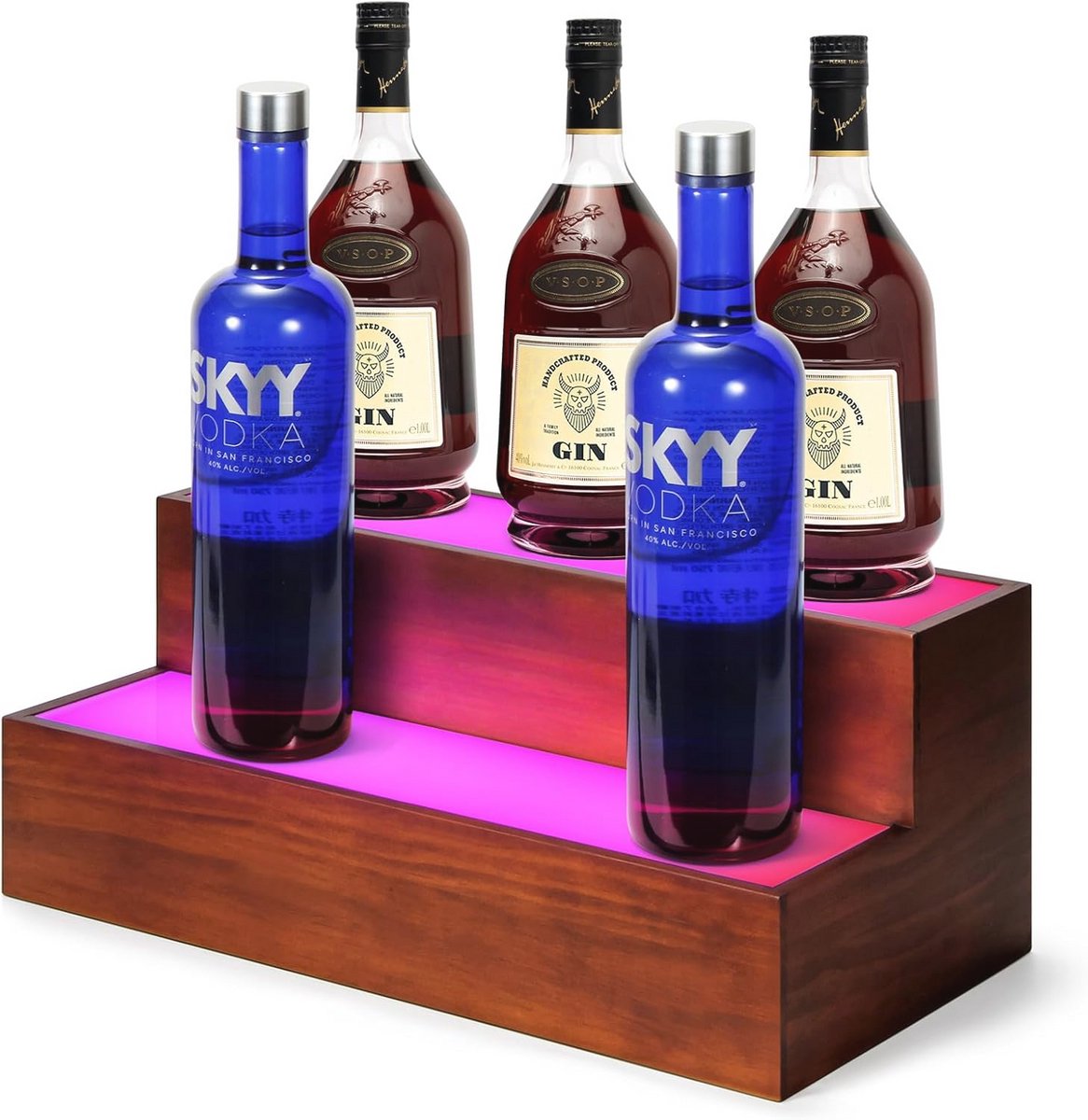LED Verlichte Drankfles Display Plank 2 Tier 40 cm voor Bar en Drank