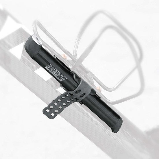 Minipomp met Tweekamer Pompsysteem voor Fietsen - Zwart — afbeelding 2