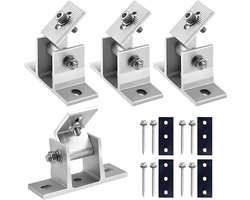 Zonnepaneelhouder voor montage, dakhaken, 4 stuks, individueel verstelbaar, perfecte bevestiging voor zonnepanelen op campers, daken en muren