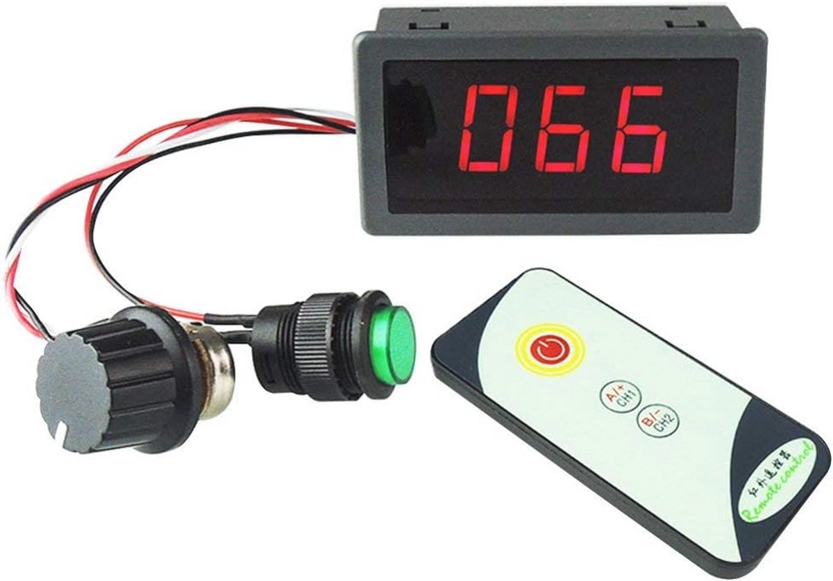 PWM Motor Speed Controller met LED Display en Afstandsbediening