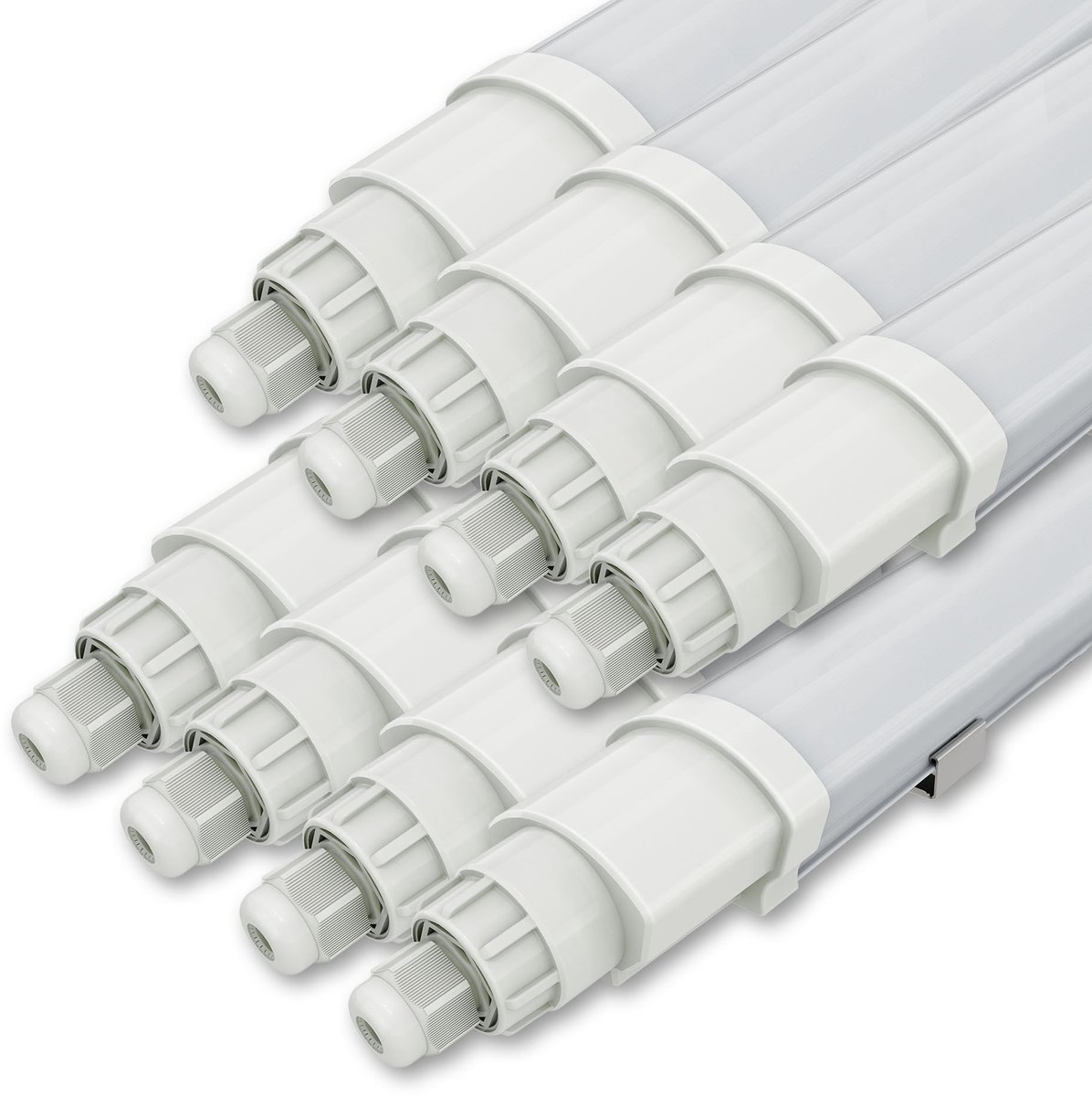 LEDVION 8x LED Armatuur - 120 cm - 30W - 6500K - 3600 lumen - IP65 - Koppelbaar Wit