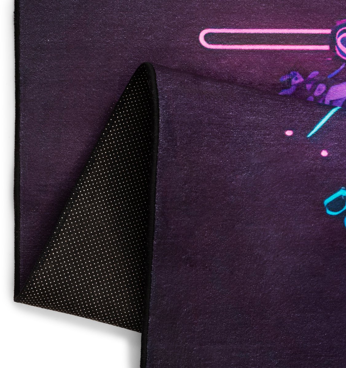 Tapiso COSMO GAME Gamingtapijt Gamer Vloerkleed voor Jeugdkamer & Game Room Neon Controller Design Antislip, Laagpolig, Slijtvast, Makkelijk te Reinigen- 140x200 Zwart Blauw