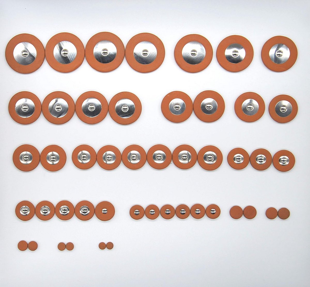 Universele kussenset voor altsaxofoon - 47 stuks - Metalen pads - Onderhoud en reparatie
