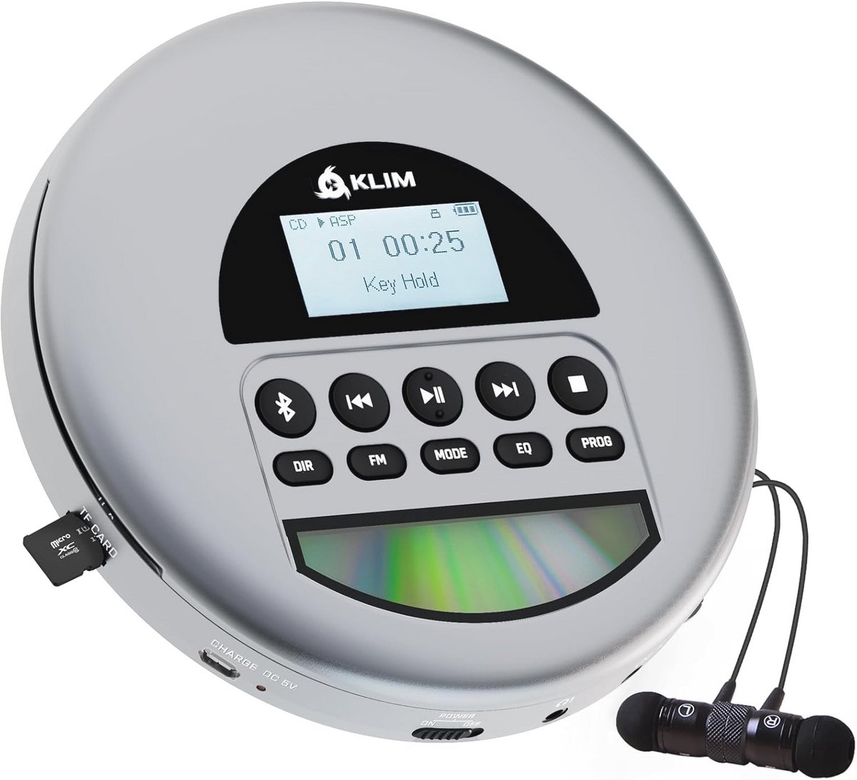 Draagbare CD-speler 2024 met Bluetooth, Oplaadbare Batterij en Hoofdtelefoon - Ideaal voor Thuis, Auto en Buiten