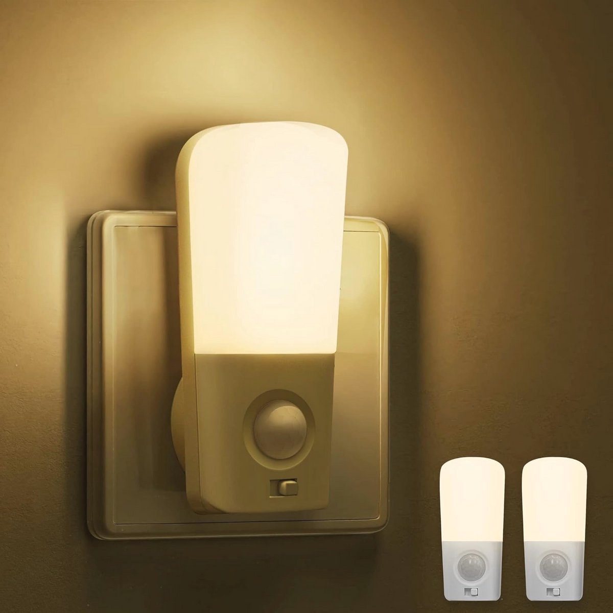 Nachtlampje met Bewegingsmelder - 2 Stuks - Warmwit LED met 3 Modi - Ideaal voor Slaapkamer en Kinderen