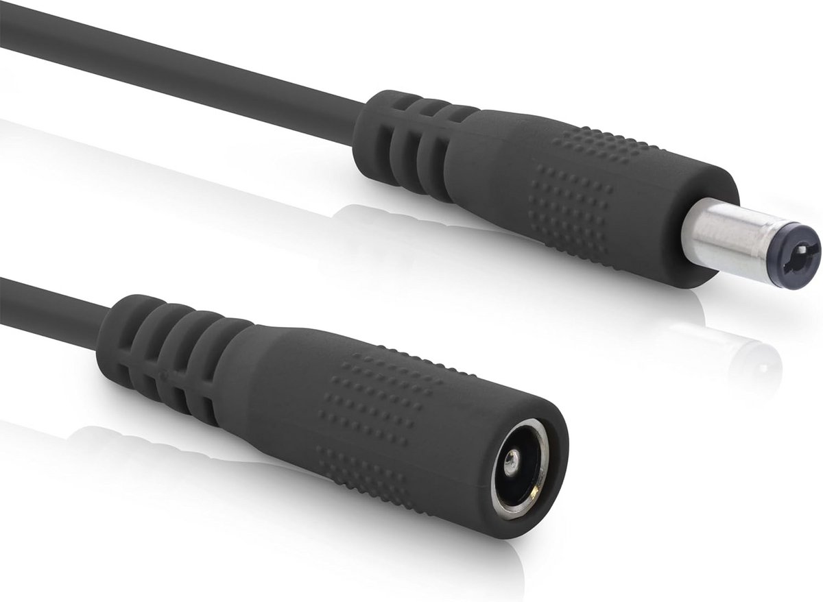 Universele DC-verlengkabel 5,5 x 2,1 mm - 2 meter, geschikt voor ledstrips, bewakingscamera's, printers en meer