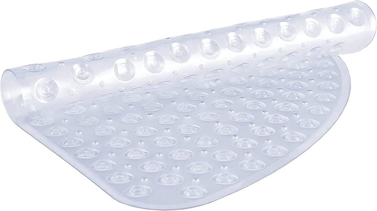 Antislip douchemat 54 x 54 cm | Machinewasbare kwadrant badmat voor inloopdouche | Veiligh