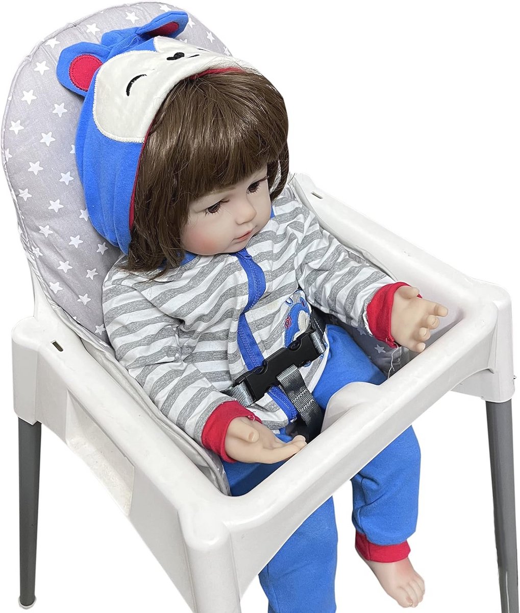 Katoenen stoelhoes voor IKEA Antilop kinderstoel met sterrenpatroon – foto 7