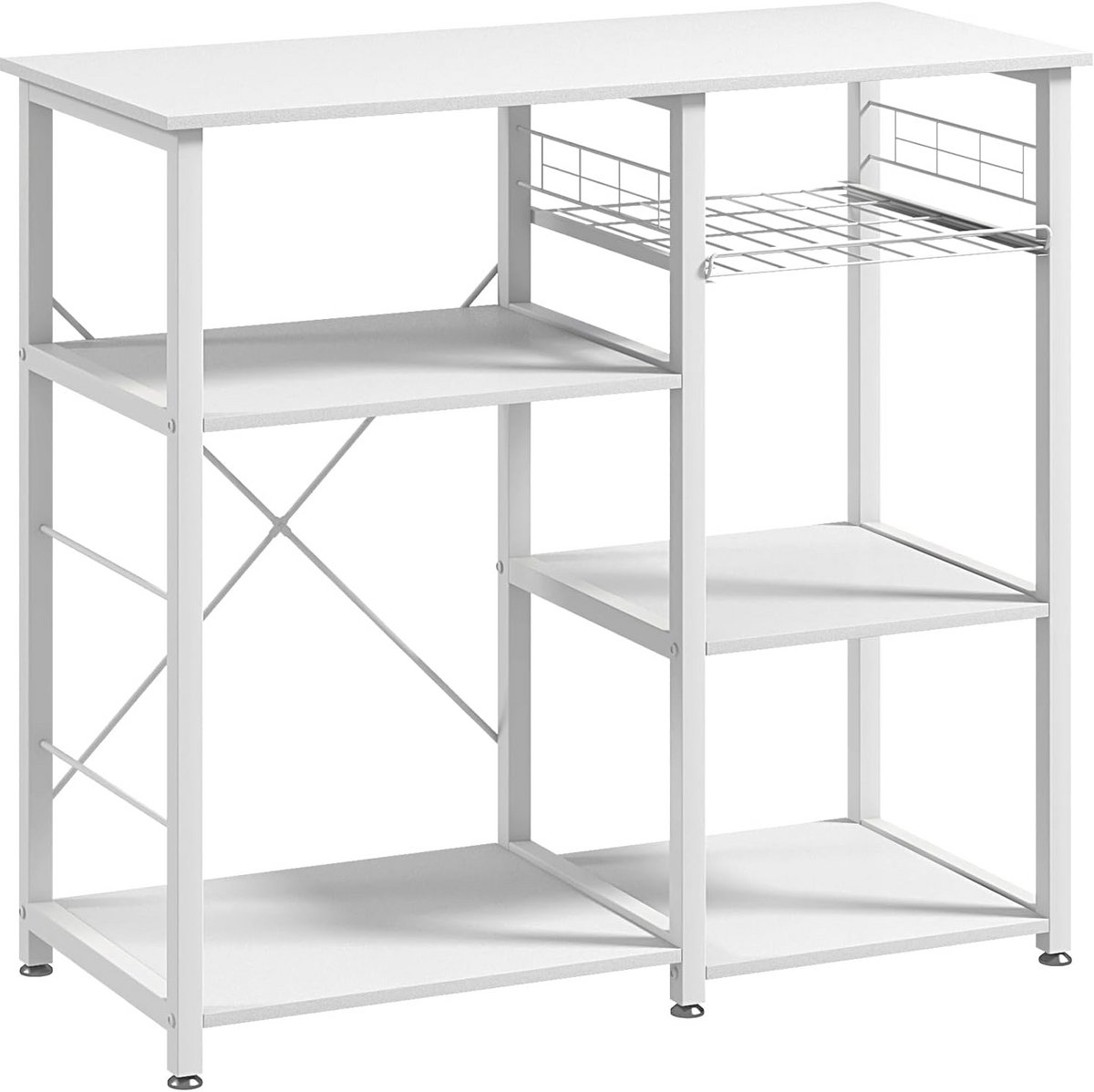 Ruimtebesparend Keukenrek met 3 Planken - Ideaal voor Magnetron en Keukenaccessoires
