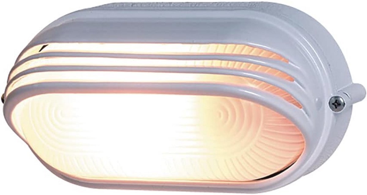 Ovaallamp Wandlamp Plafondlamp IP44 E27 Wit tot 60 Watt