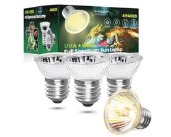 Dimbare 50W E27 UVB UVA Warmte Lamp voor Terrarium - Volledig Spectrum Zonne-lamp voor Reptielen en Amfibieën