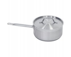 RVS Steelpan met Deksel - Ø 200 mm, 3.3L