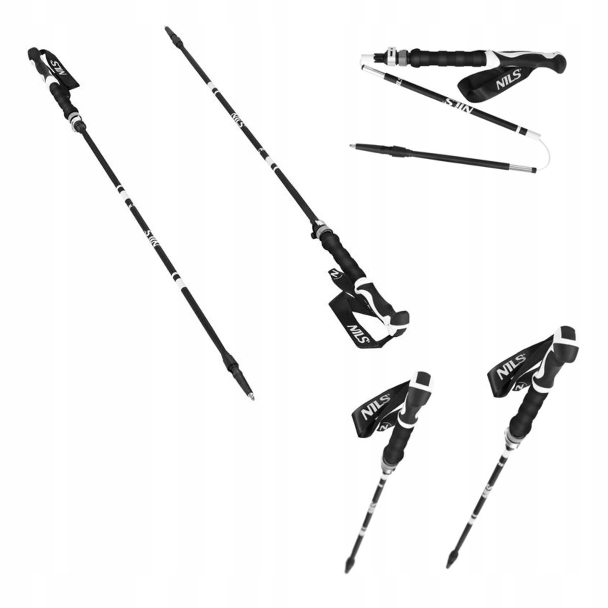 Nils TK8603 Trekkingstokken - Verstelbaar, Opvouwbaar, Aluminium