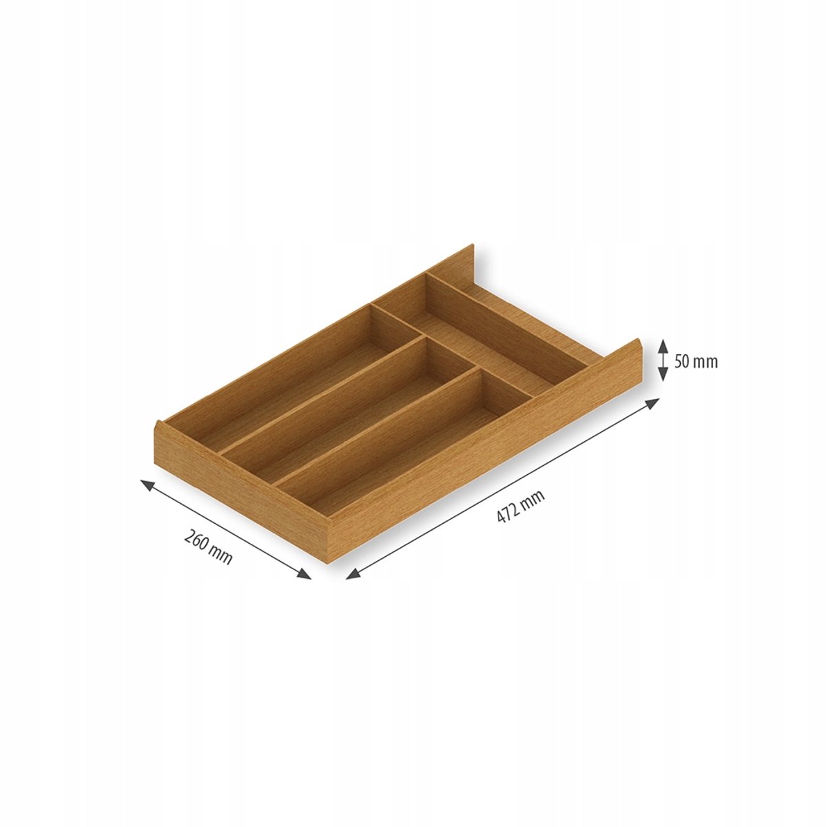 REJS Eiken bestekindeling lade-inzet 26 x 47,2cm