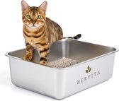 Duscdesp Open kattenbak, extra grote spatwaterdichte kattenbak
