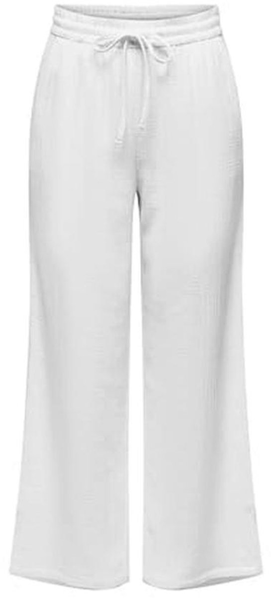Damesbroek met Wijde Pijpen en Hoge Tailleband - Comfortabele en Modieuze Broek