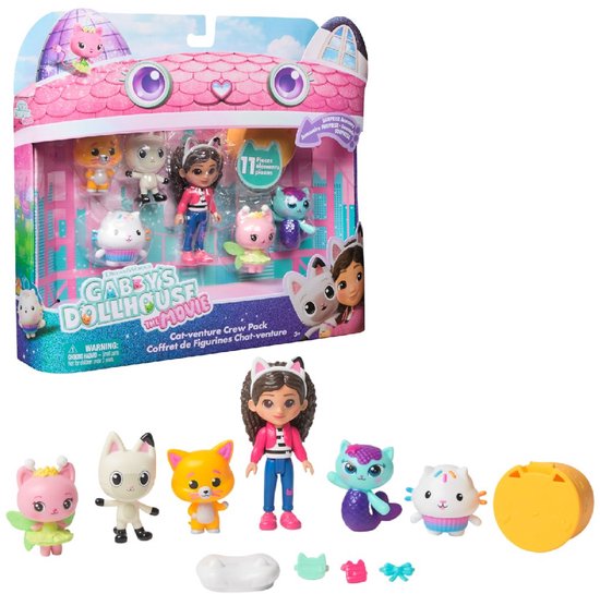 Foto: Gabby s poppenhuis de film speelfigurenset met gabby 6 katjes en 1 poppenhuispakketje