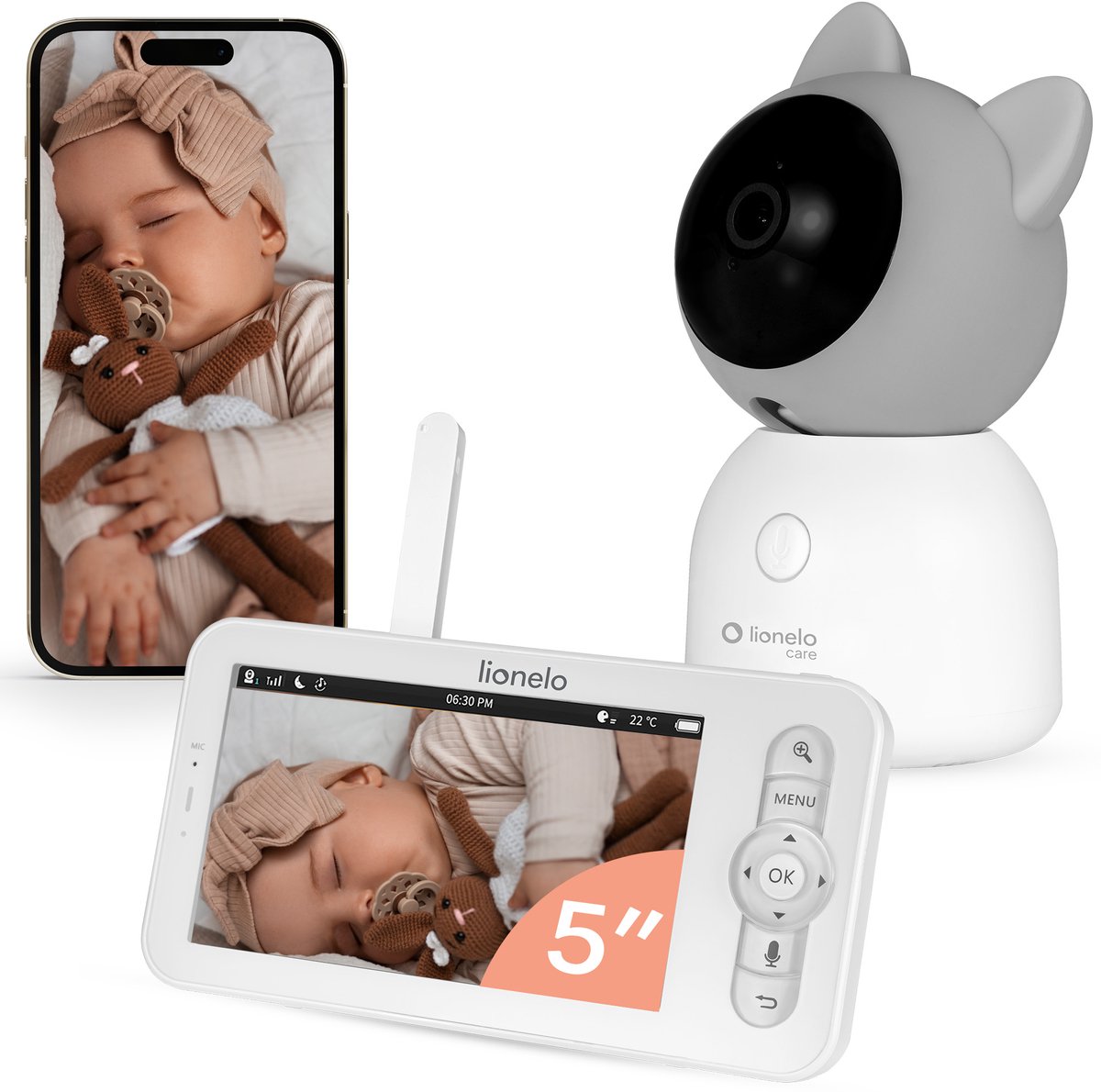 Lionelo Babyline 9.2 Babyfoon met Full HD Camera - afbeelding 2