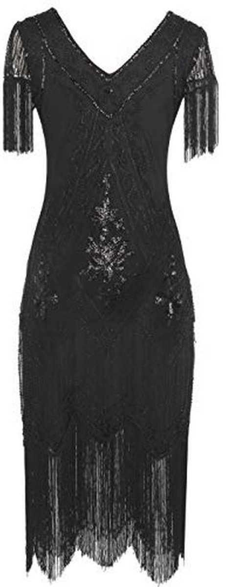 Art Deco jurk met franjes voor dames - Gatsby-kostuumjurk jaren 20