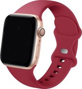 Strap-it Classic Siliconen band - Geschikt voor Apple Watch (Series 12/11/10), (SE 3/2/1), (Series 9/8/7/6/5/4) - 38/40/41/42mm - Bordeaux - Bandje siliconen sport loop - iWatch sportbandje