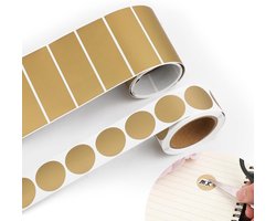 Nordivar - Zelfklevende Kraslabels voor Loterijloten - 420 Krasstickers, 300 Ronde Stickers, 120 Rechthoekige Stickers - Accessoires Doe-Het-Zelf - Goud