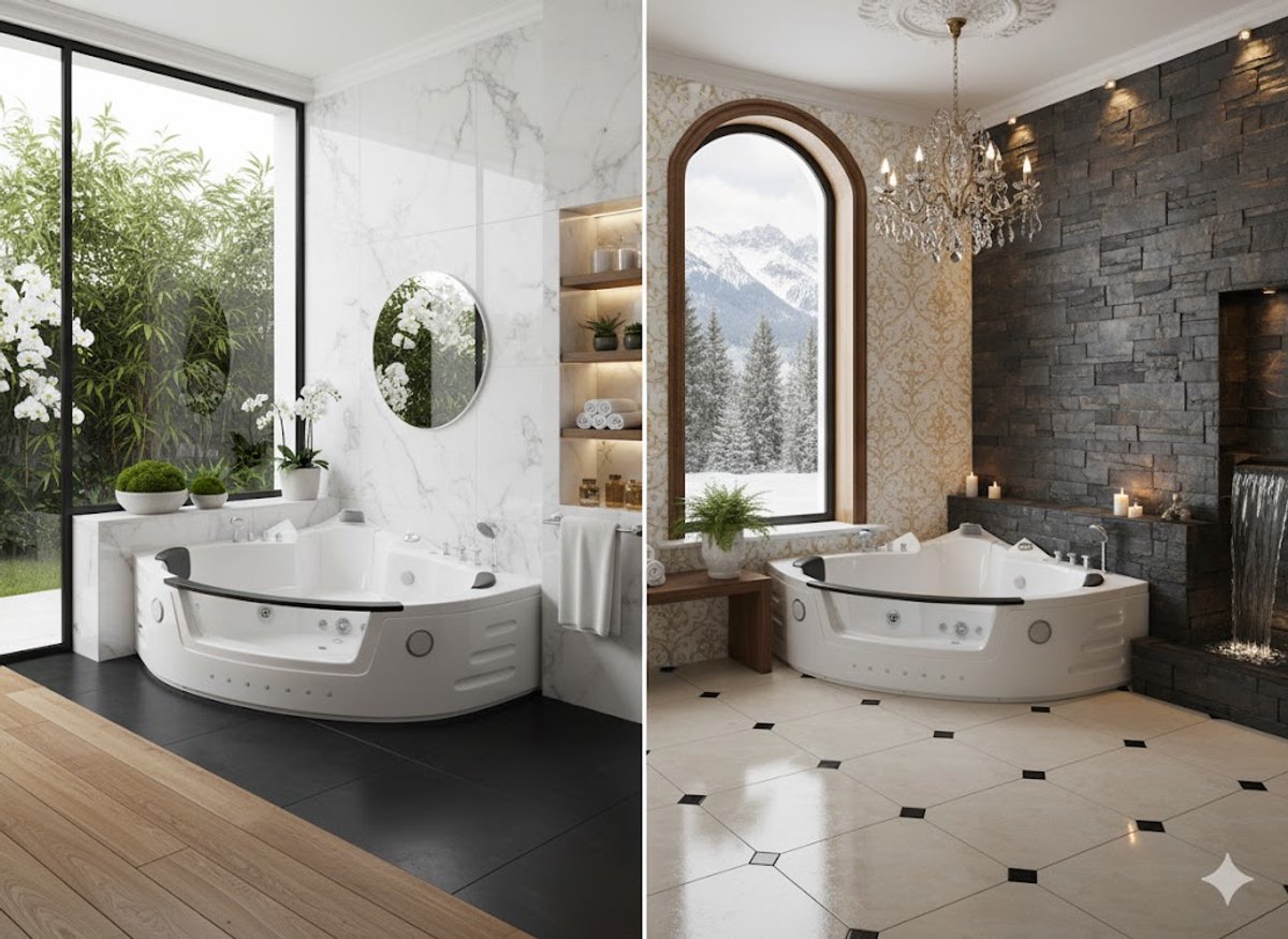 Luxe Indoor Whirlpool Milano 140 × 140 cm voor 2 Personen - Luxe - €5.550,00