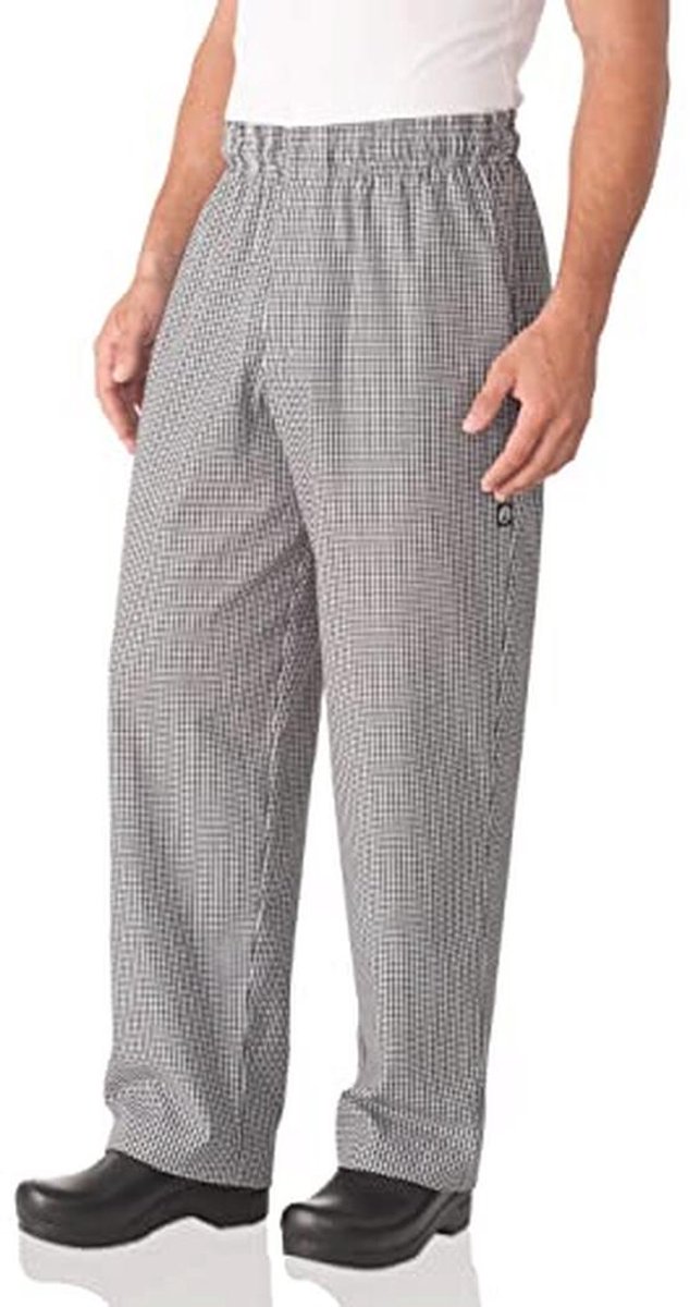Baggy koksbroek met ritssluiting voor heren in kleine ruit, XXL