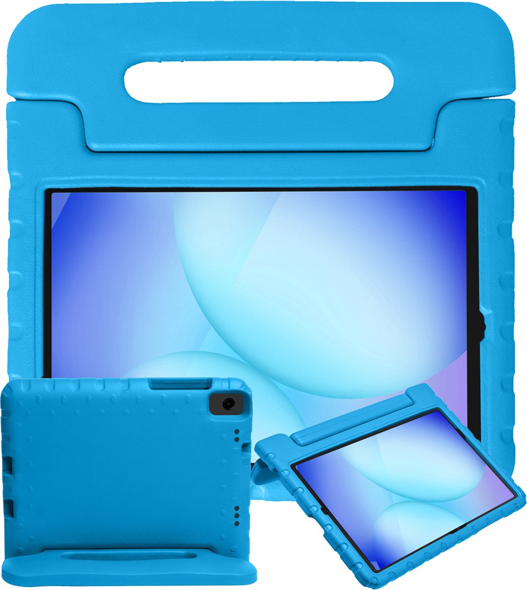 Hoesje - Geschikt voor Samsung Galaxy Tab A11 Plus / A9 Plus - Kinderhoes Shockproof Bumper - Kidsproof Case - Tablethoes - Kinder Hoes Cover - Blauw