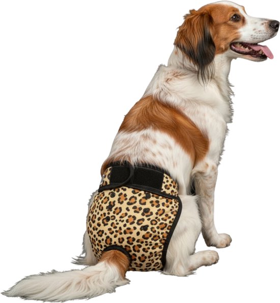 Sharon B Loopsheidbroekje hond - Luipaard - Maat L - Wasbaar
