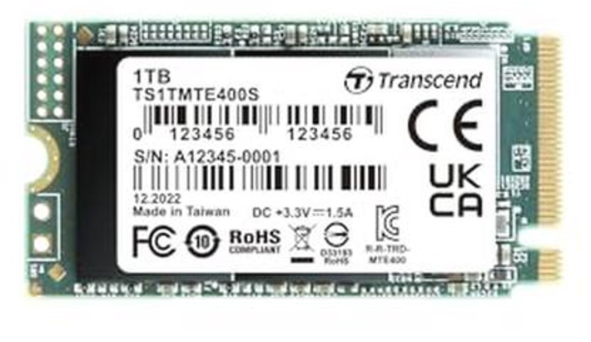 1TB NVMe PCIe Gen3 x4 M.2 2242 Intern Solid State Drive (SSD)