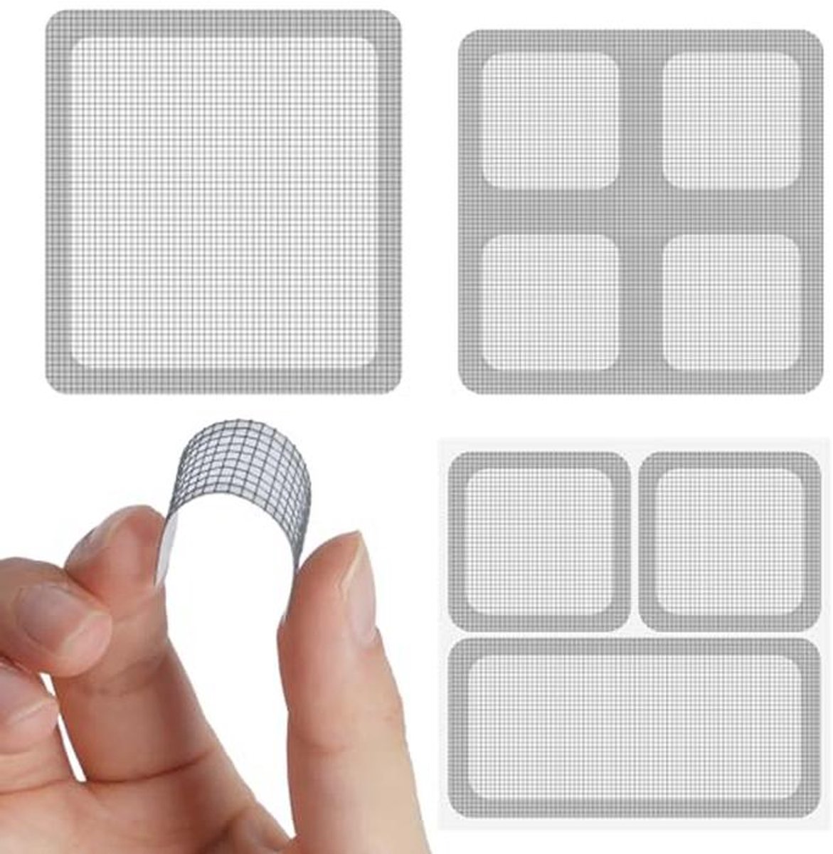 Reparatieset voor Vliegengaas - 36 Stuks Zelfklevende Glasvezel voor Insectenbescherming