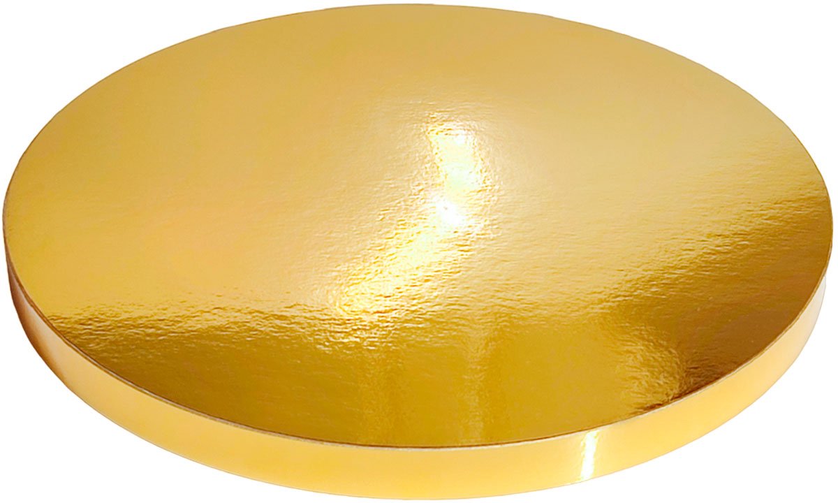 Brand4Cake Premium – Cake Board Drum – Goud 26 cm – 2 cm dik – Versterkte rand – Tot 10 kg
