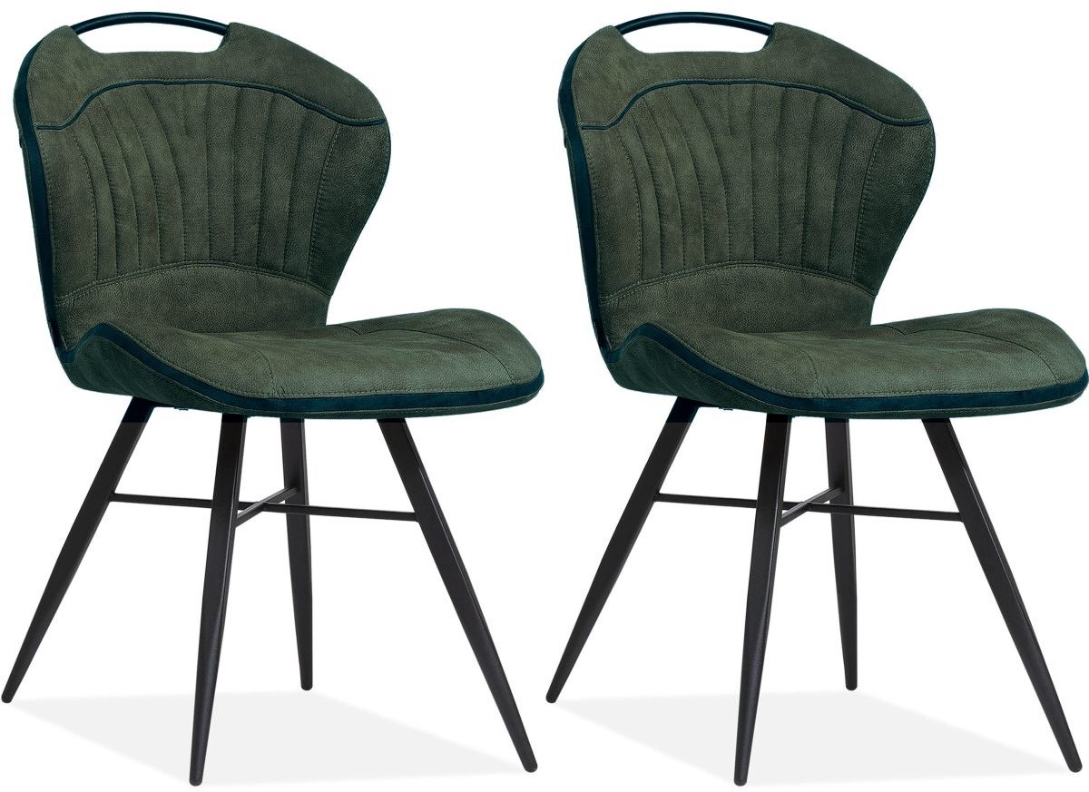 MX Sofa Eetkamerstoel Splash luxor - kleur: Moss (set van 2 stoelen)