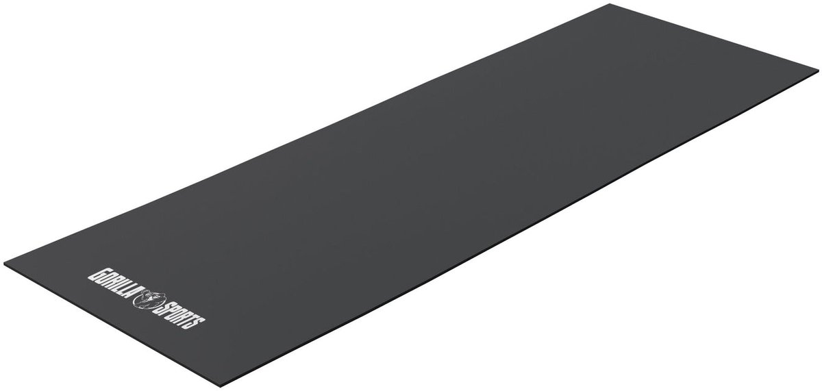 Gorilla Sports Vloermat - Vloerbeschermer - 180 x 60 cm - Zwart
