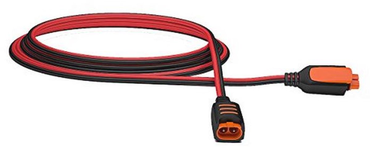 Verlengkabel - Acculader Kabel - Acculader Gebruik - Universele Aansluiting - 2.5 Meter - Zwart Rood