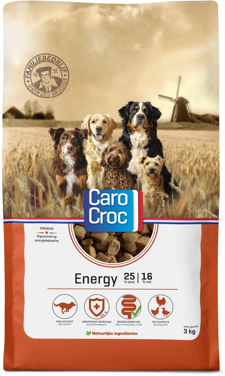 CaroCroc Hondenvoer Energy 25/16 3 kg