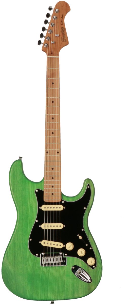 Fazley Outlaw Series Sheriff Plus SSS Green elektrische gitaar met gigbag