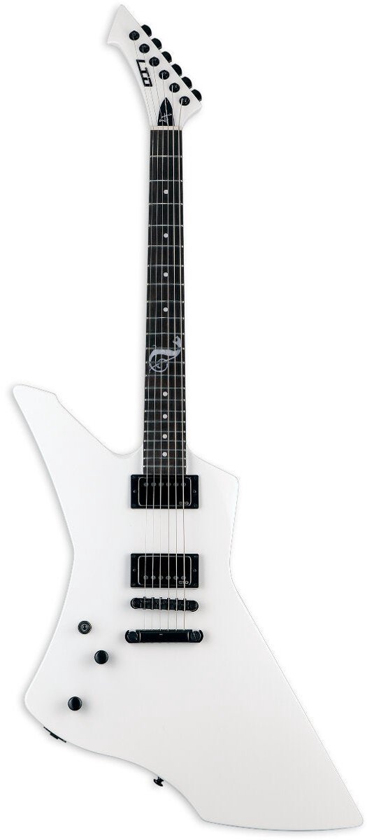 ESP LTD Snakebyte LH Snow White James Hetfield Signature linkshandige elektrische gitaar met koffer