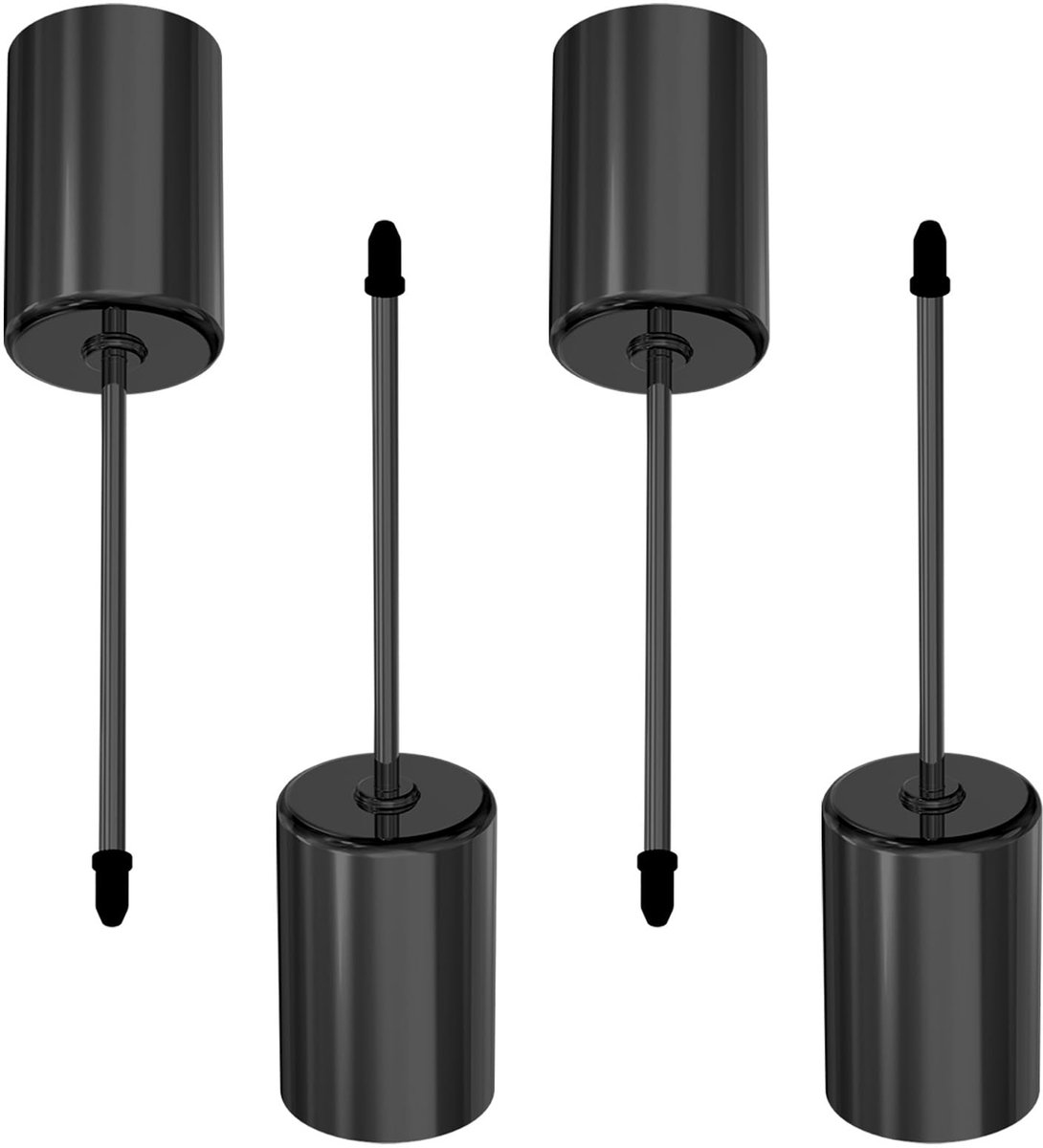 Unyqoos Set van vier metalen kandelaars voor adventskransen en bloemstukken Zwart