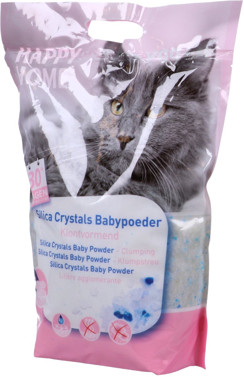 Happy Home Kattenbakvulling Silicagel Met Babypoeder - Kattenbakvulling - 5 l 1.9 kg