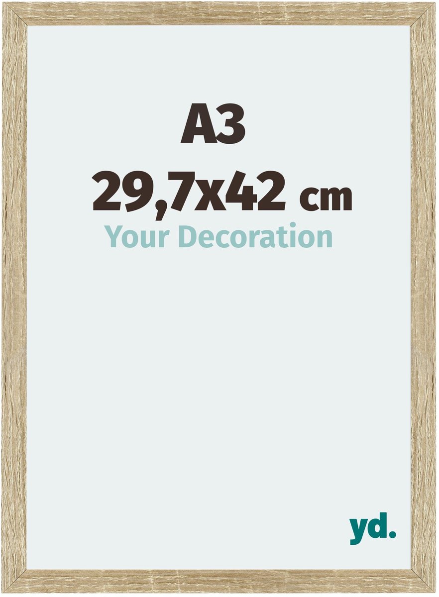 yd. Your Decoration - Fotolijst A3 29,7x42 cm - MDF - Sonoma Eiken - Mura