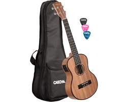 Cascha HH2048E Premium Mahogany E/A tenor ukelele set
