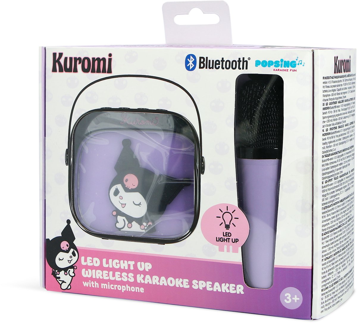 Kuromi - karaoke set voor kinderen - draadloze microfoon en speaker - met lichteffecten en stemeffecten — afbeelding 7